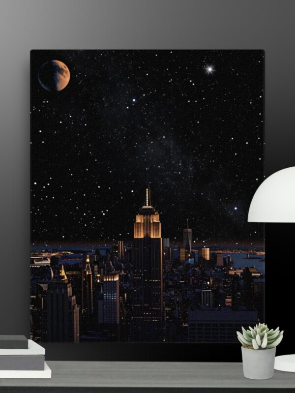 new York at night canvas - 16×20