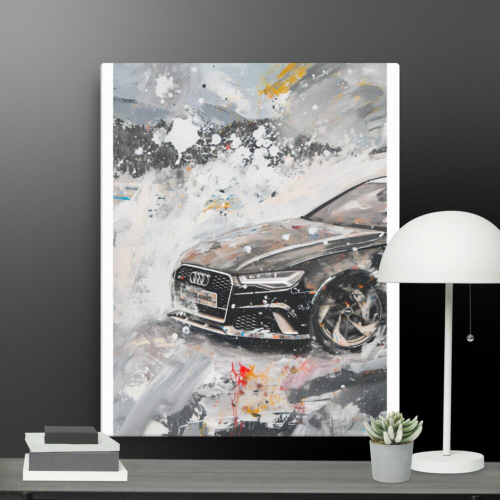 Audi car scene canvas - Image 2