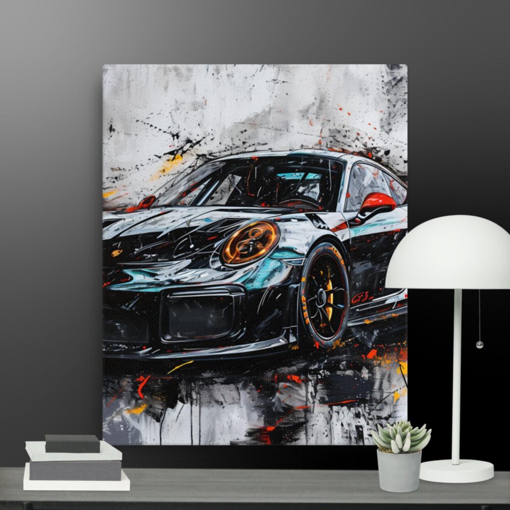 Black car scene canvas - Image 4