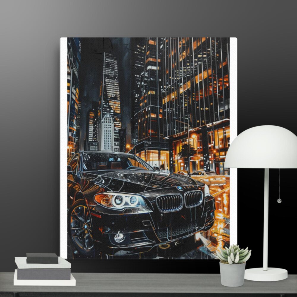 Black BMW Scene canvas - Image 2