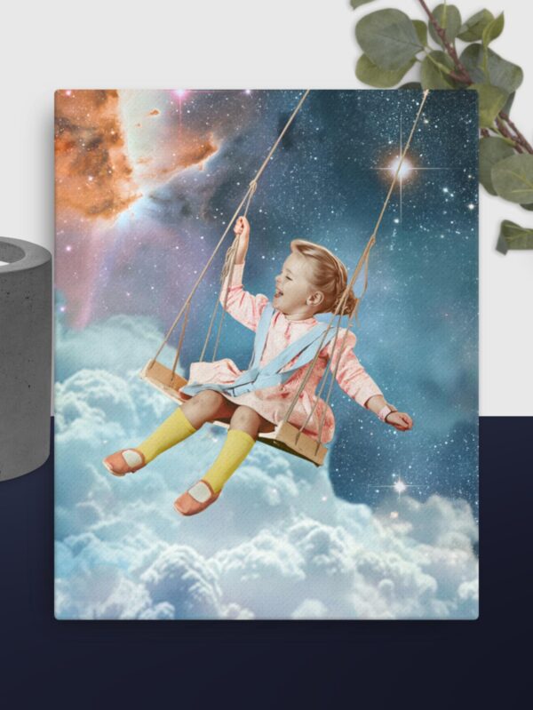 Toddler on a swing canvas - 16×20