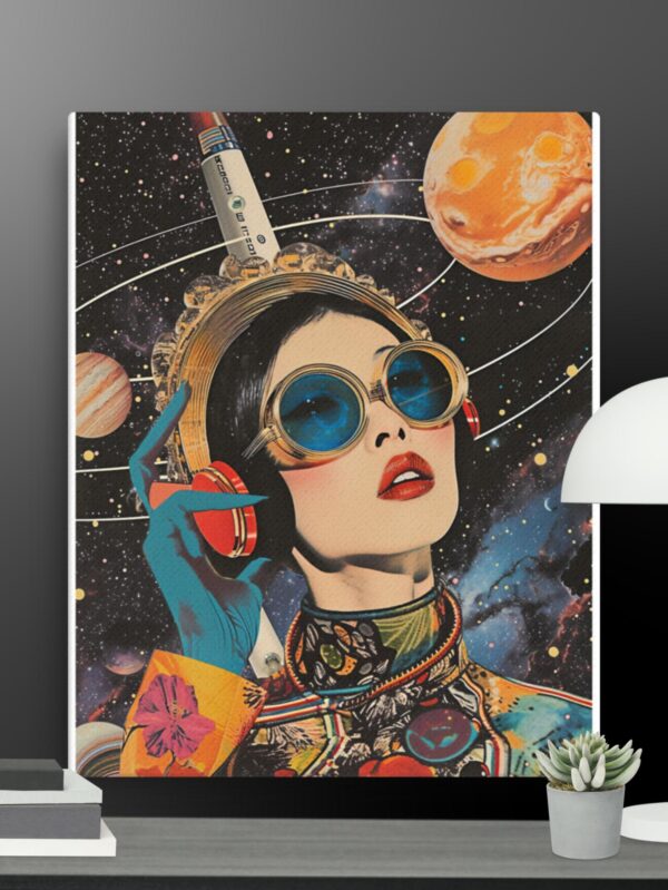 Woman in space canvas - 16×20