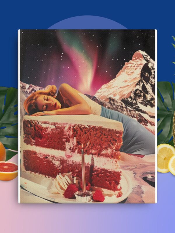 Cake in space canvas - 16×20