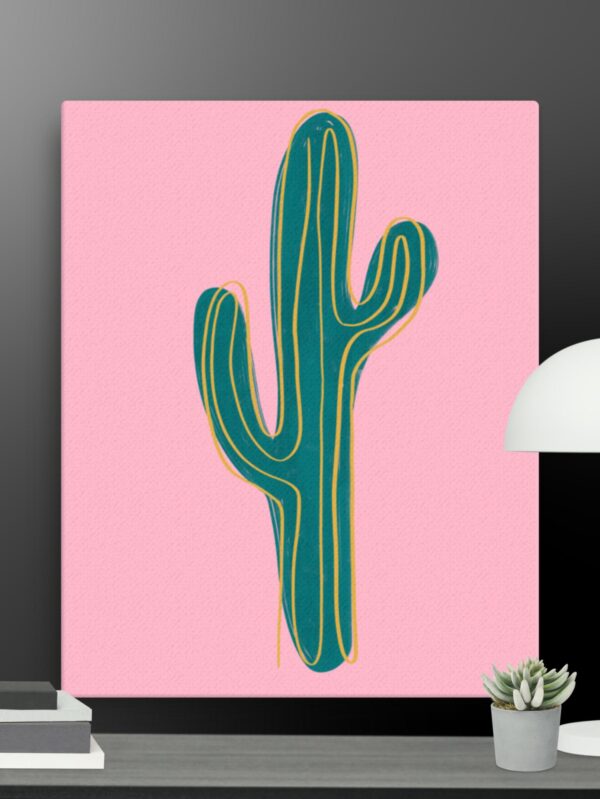 Contemporary cactus canvas - 16×20