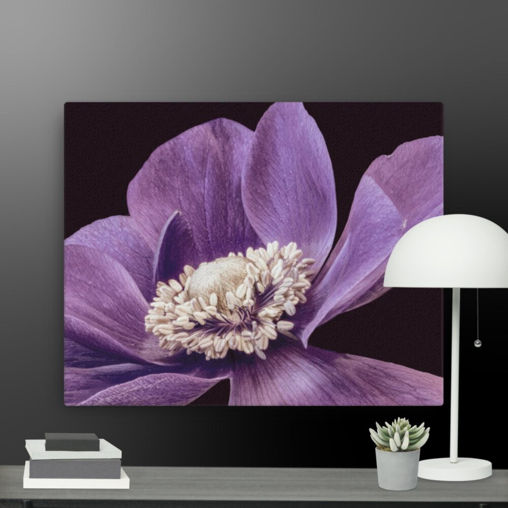 Purple flower canvas - Image 4
