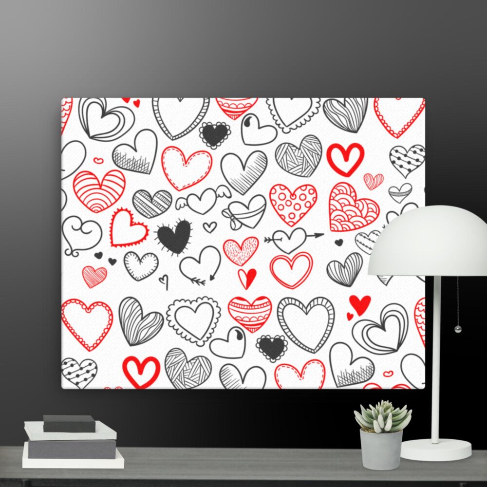 Love hearts canvas - Image 4