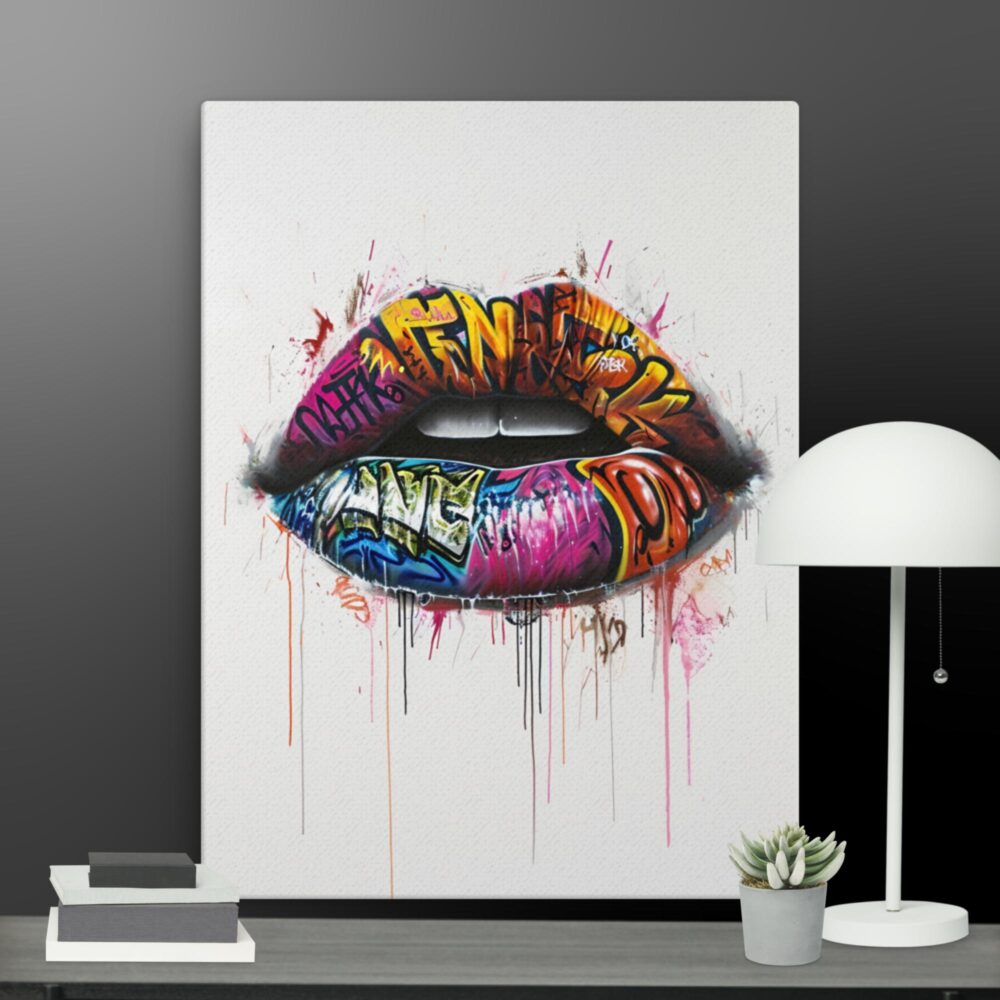 Pop Art Lips Canvas - Image 3