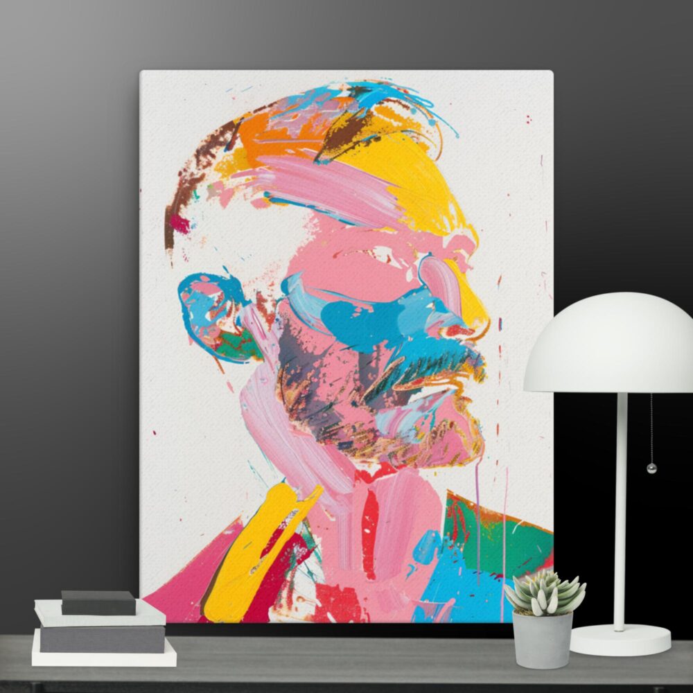 The Colourful man canvas - Image 3