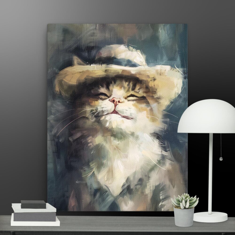 Smiling cat canvas (collection 3) - Image 3