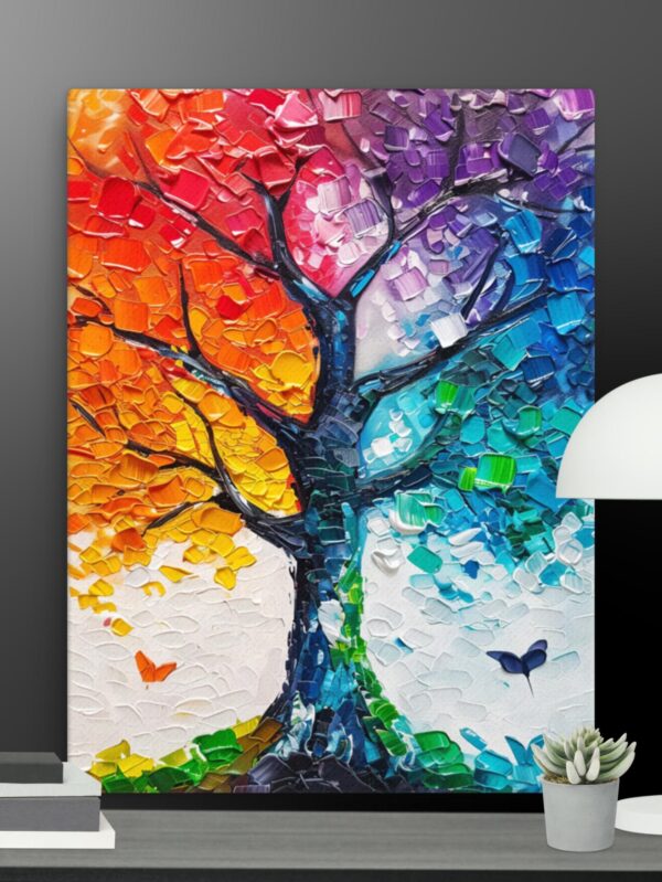 The Colourful tree canvas - 18×24
