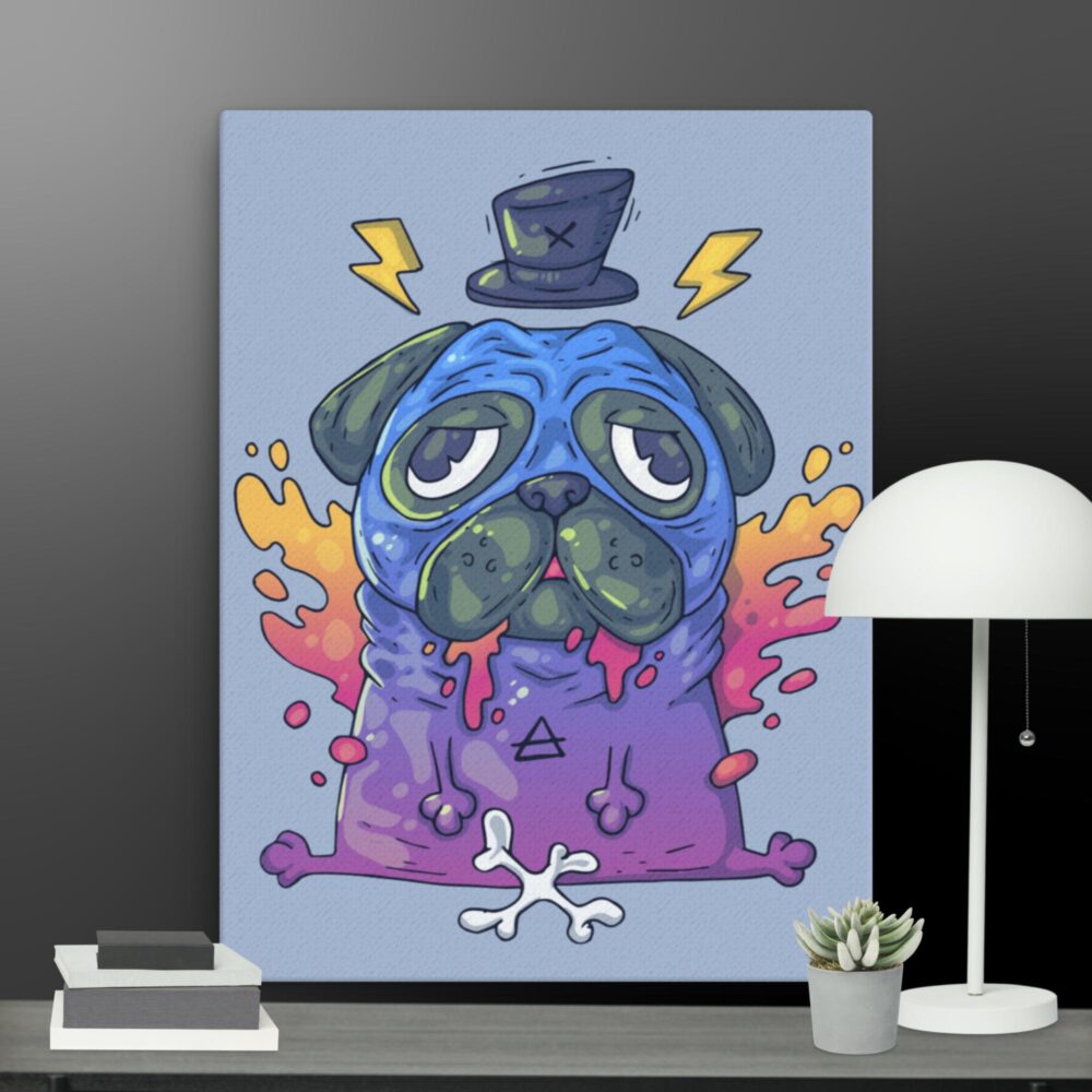 Pug Magician canvas - Image 3