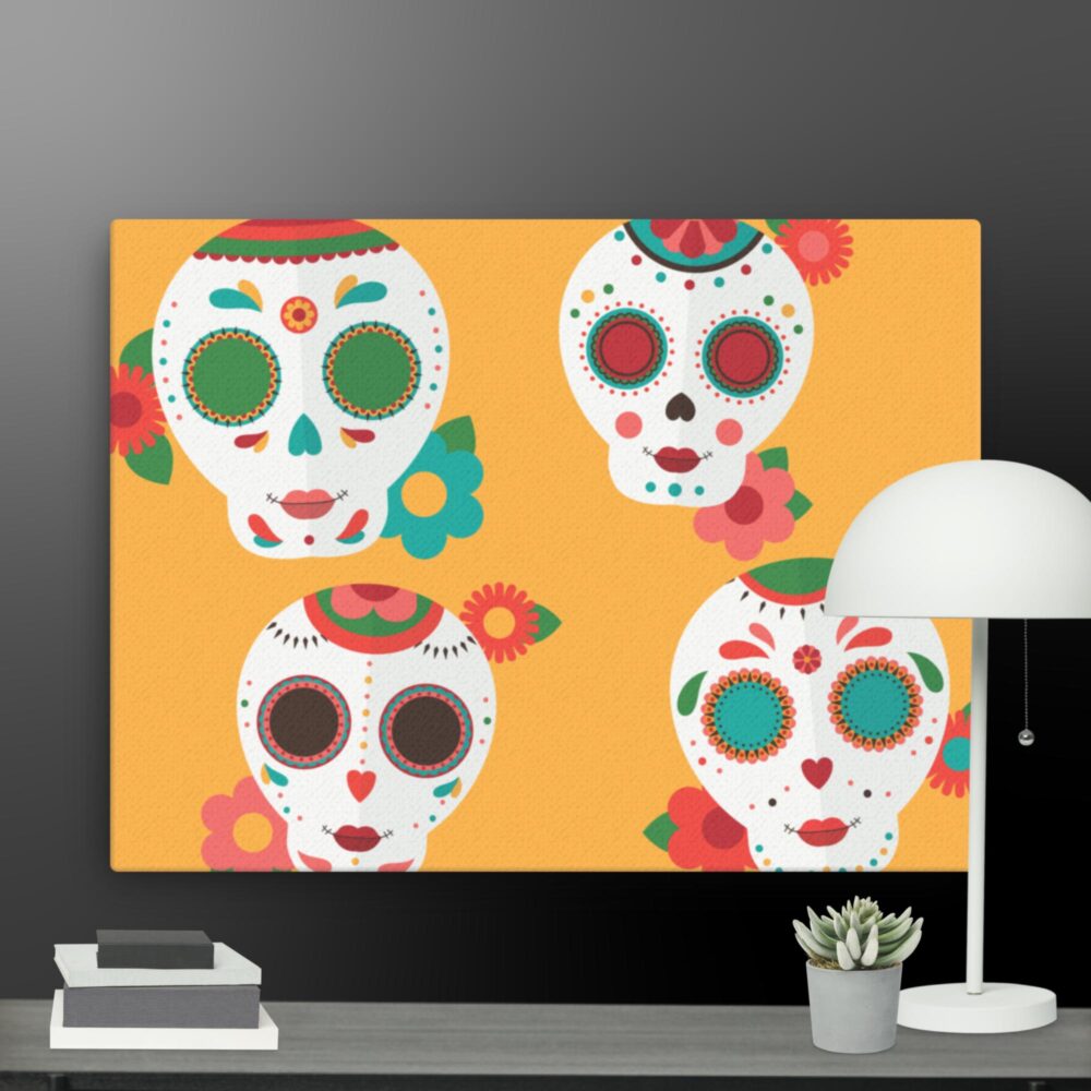Skull retro canvas - Image 5
