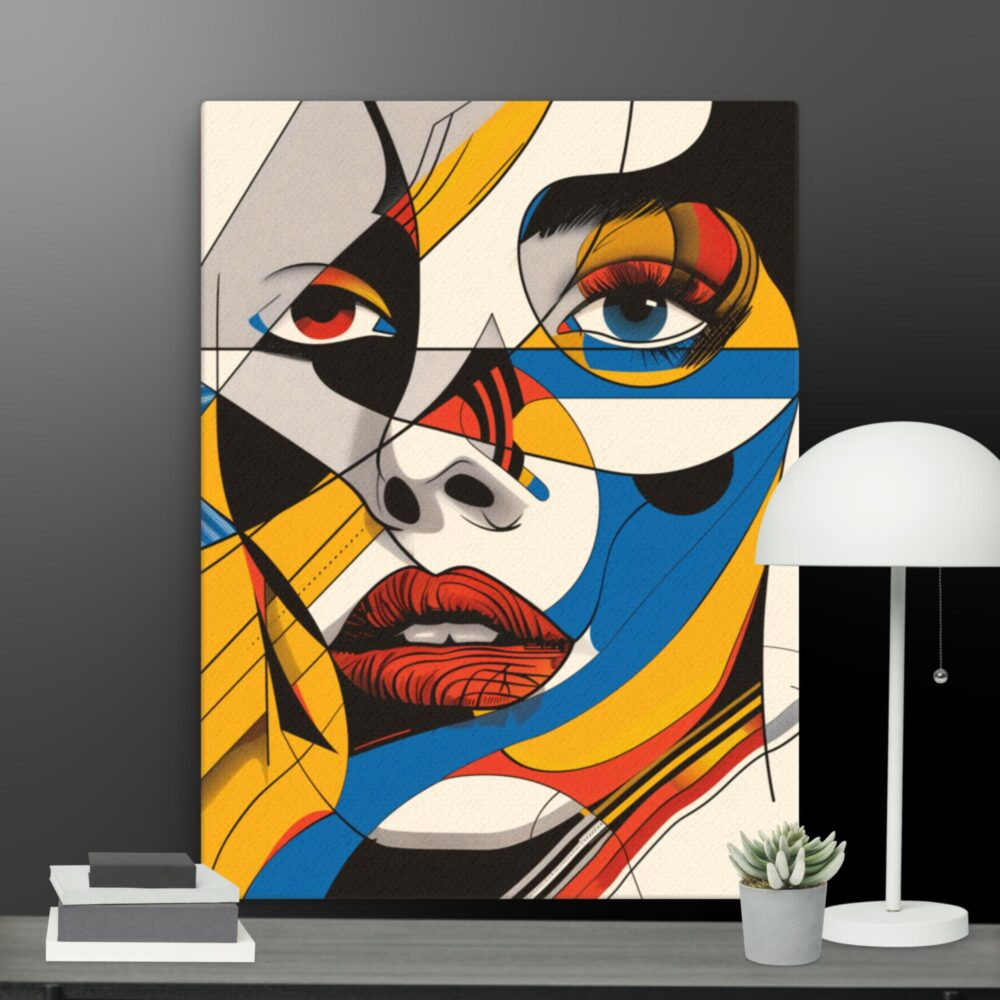 AI Woman close up canvas - Image 3