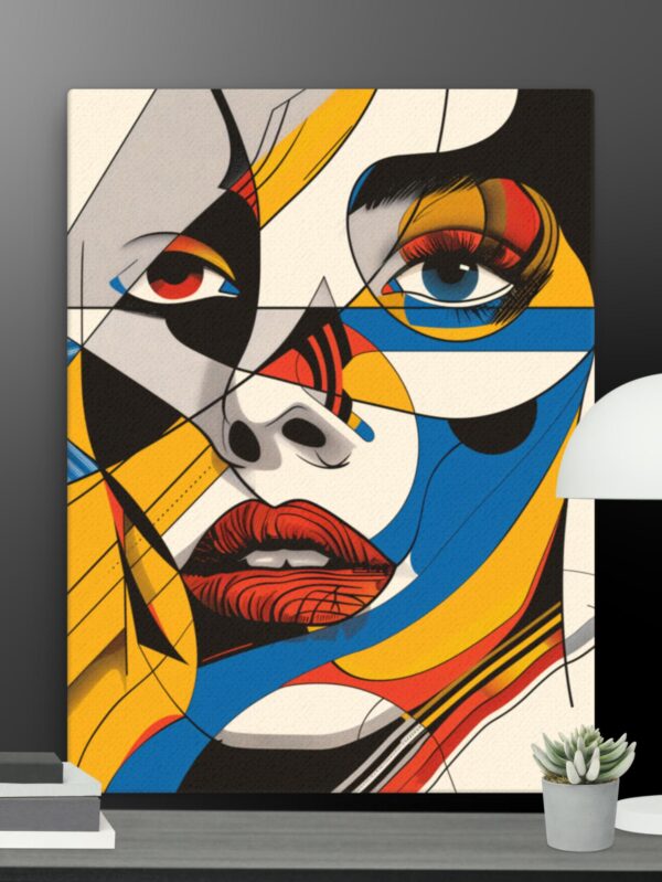 AI Woman close up canvas - 18×24