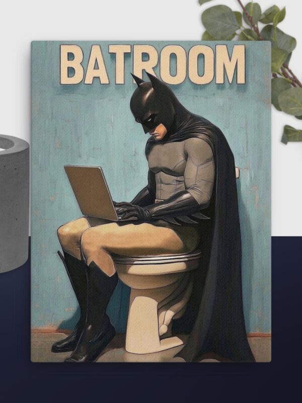 Funny Batroom canvas - 18×24