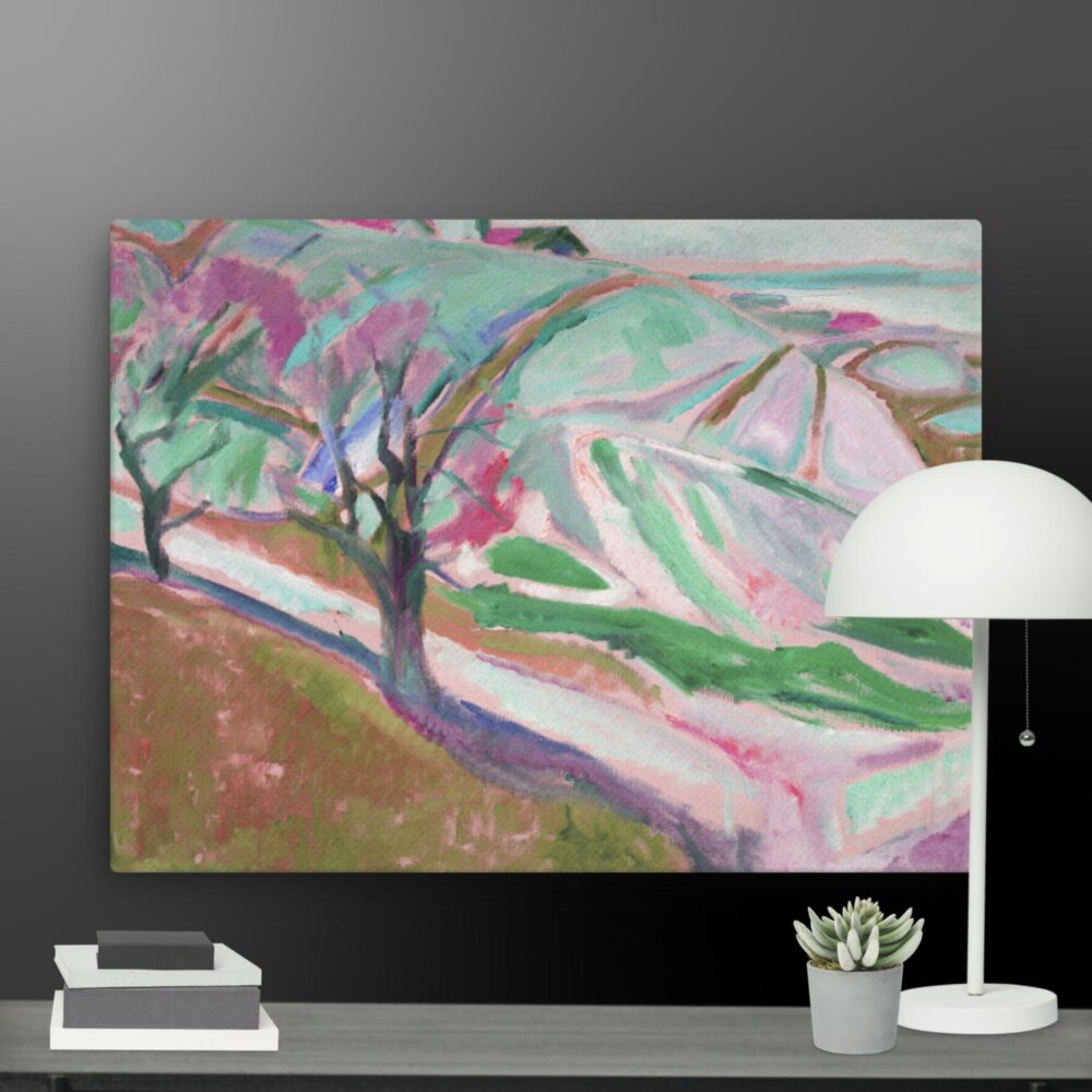 Colourful Tree scene canvas - Image 5