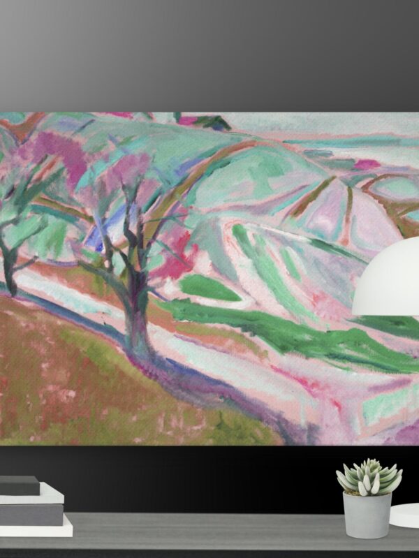 Colourful Tree scene canvas - 18×24