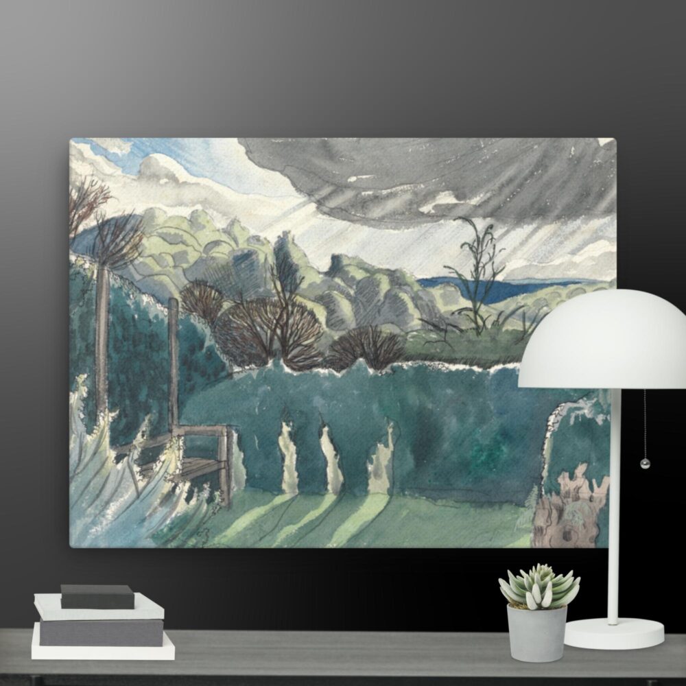 Landscape by Paul Nash canvas - Image 5