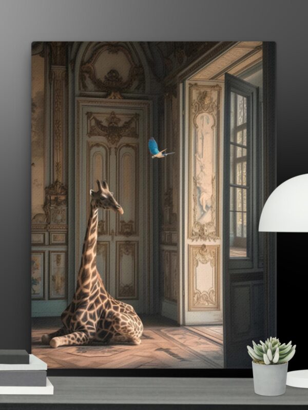 Giraffe Scene canvas - 18×24