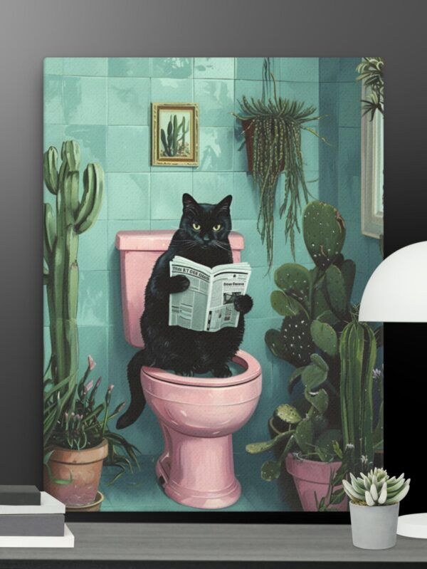 Black cat canvas - 18×24