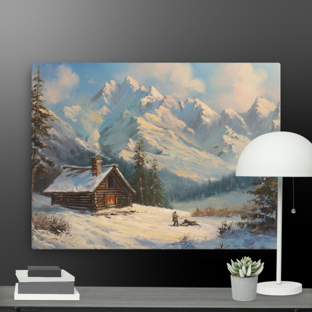 AI Wintery Scene canvas - Image 5