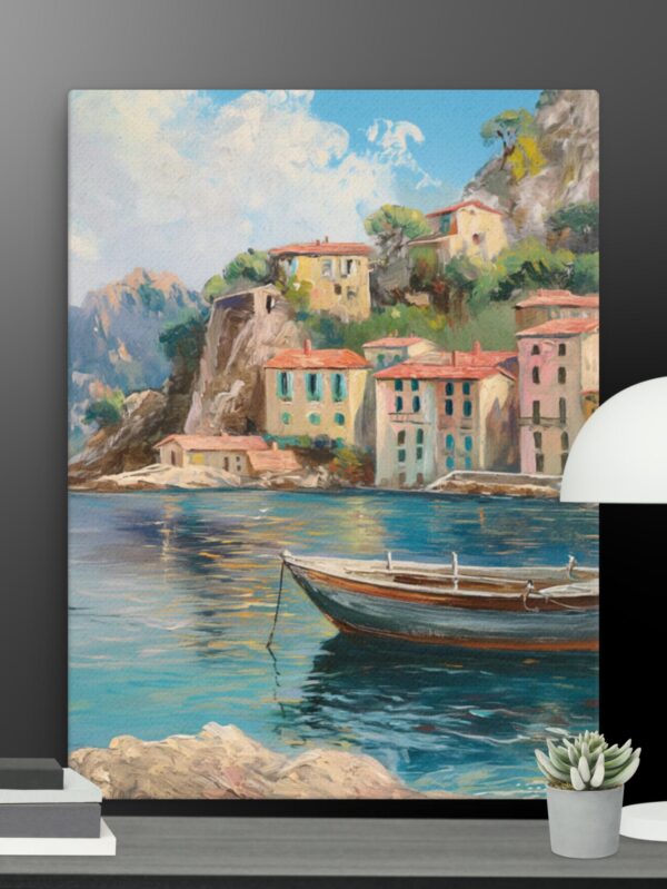 AI Boat Scene canvas - 18×24