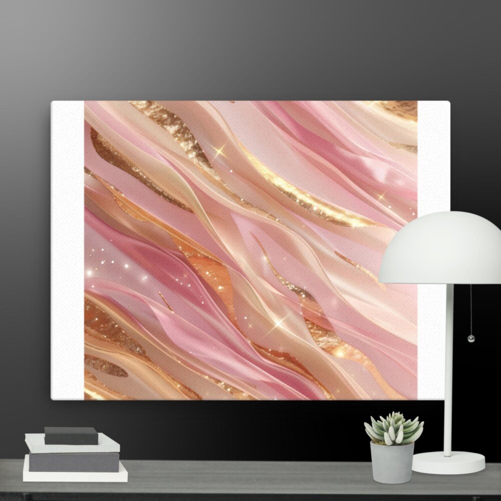 Gold and Pink Sparkle canvas - Image 5