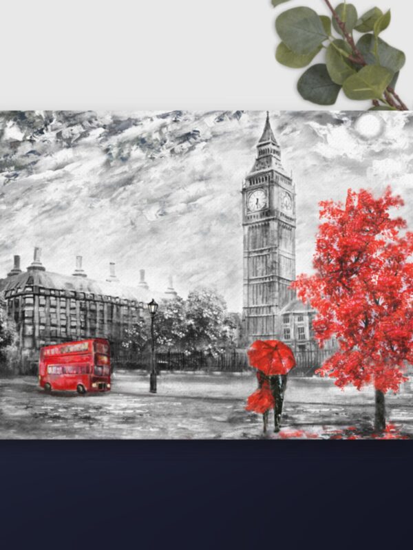 Red wet scene canvas - 18×24