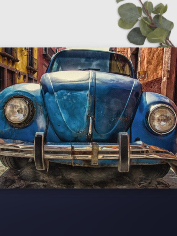 Blue car canvas - 18×24