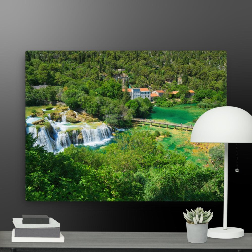 Waterfall scene canvas - Image 5