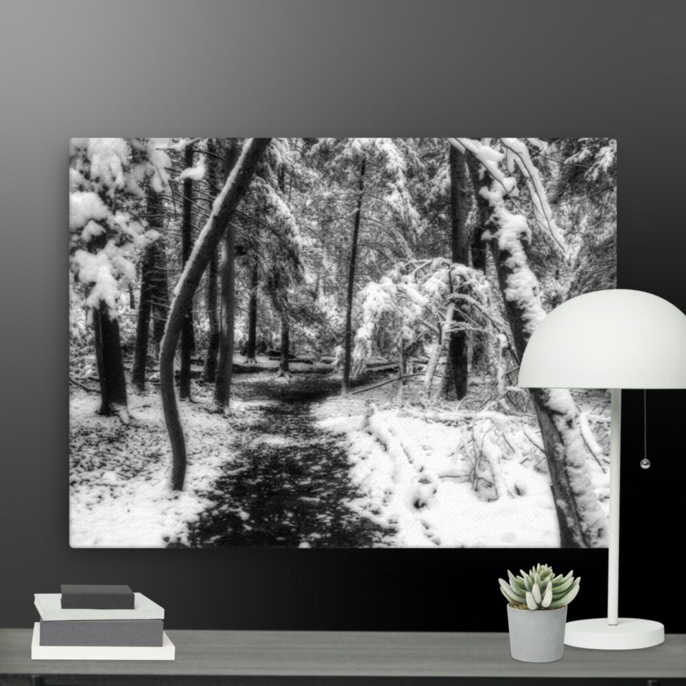 Snowy forest canvas - Image 5