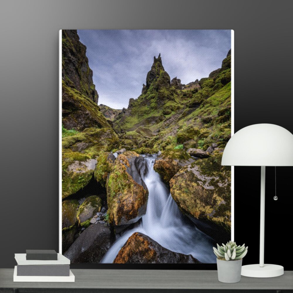 Waterfall scene canvas - Image 3