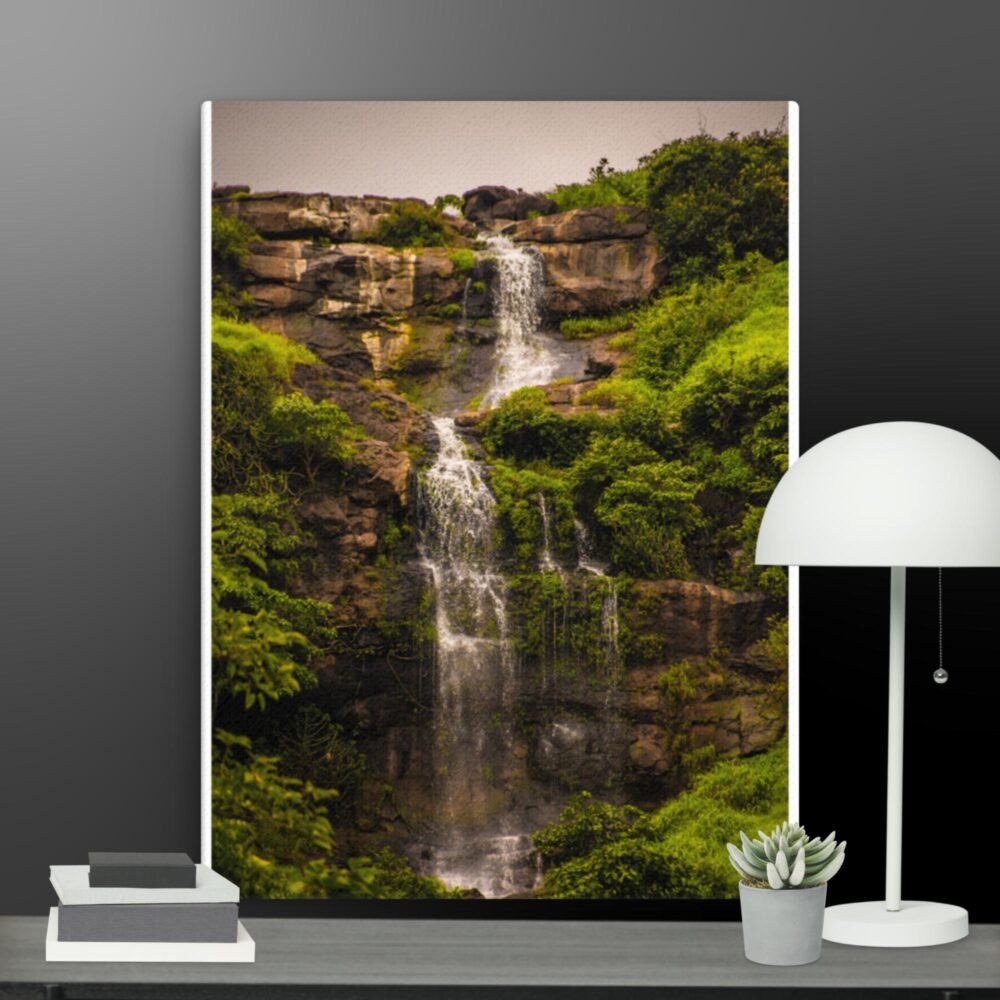 Fast waterfall scene canvas - Image 3