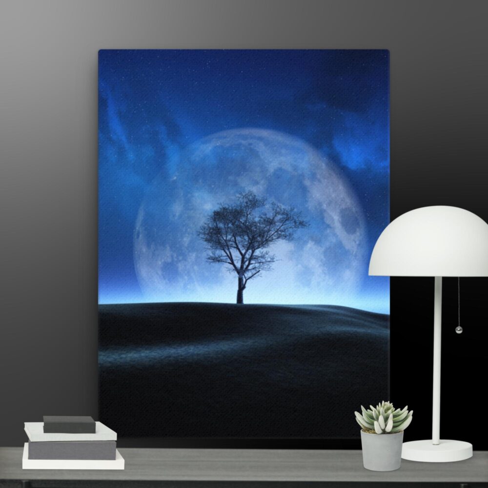 Blue moon scene canvas - Image 3