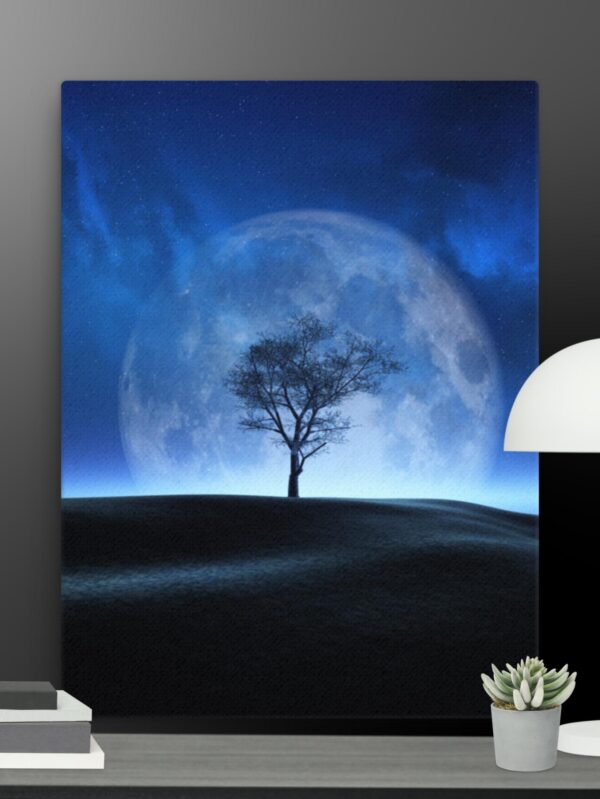 Blue moon scene canvas - 18×24