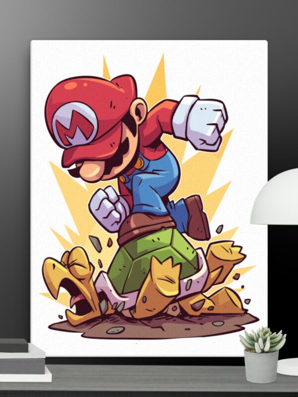 Mario in action canvas - 18×24