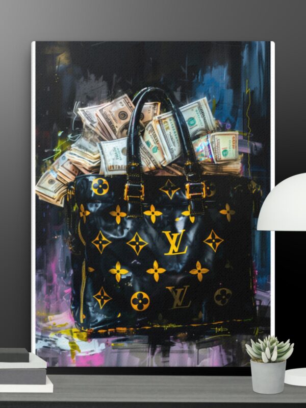 Stacks of cash canvas - 18×24