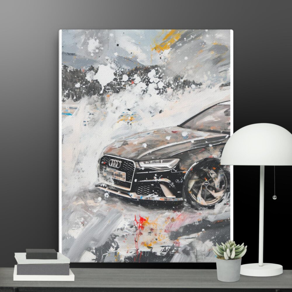 Audi car scene canvas - Image 3