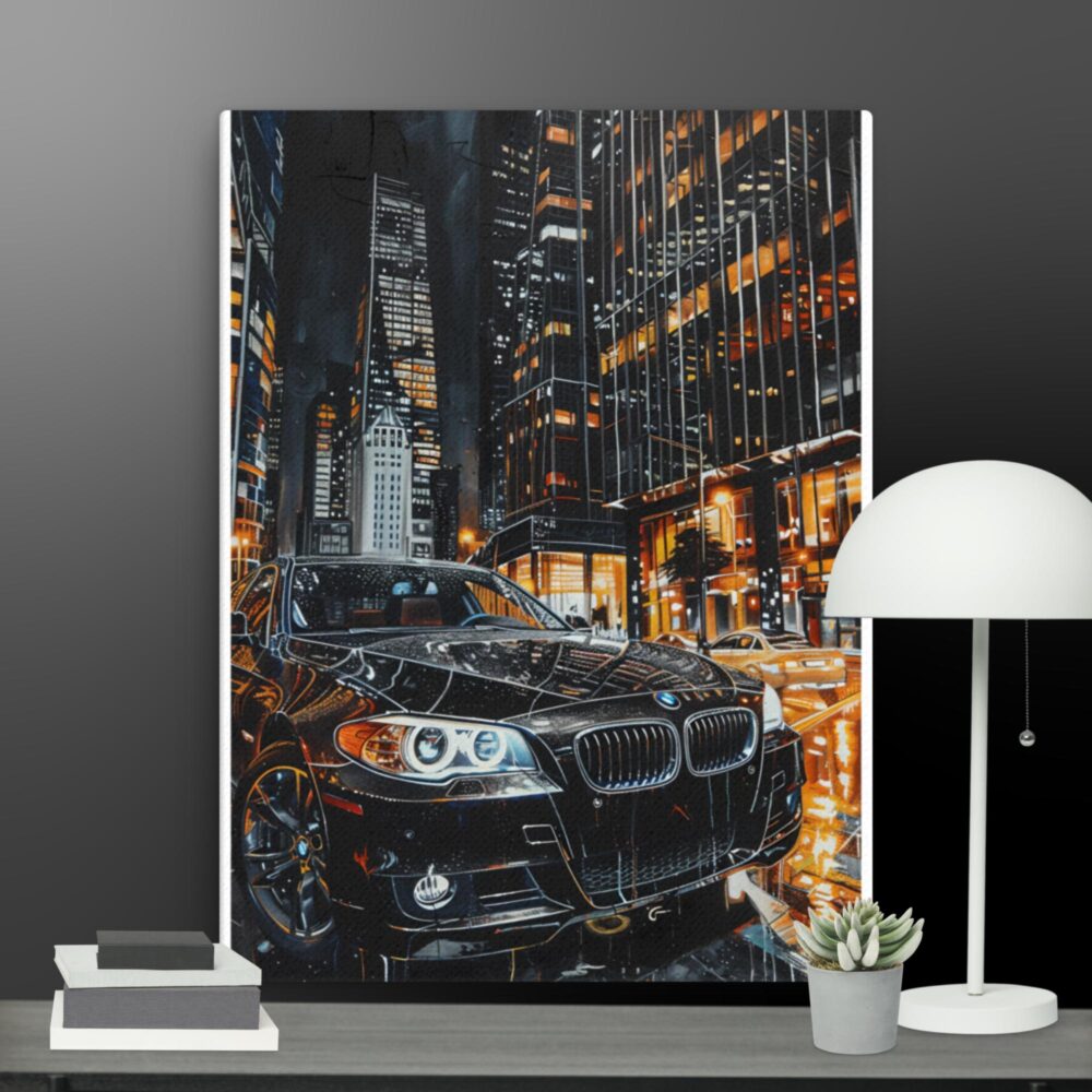 Black BMW Scene canvas - Image 3