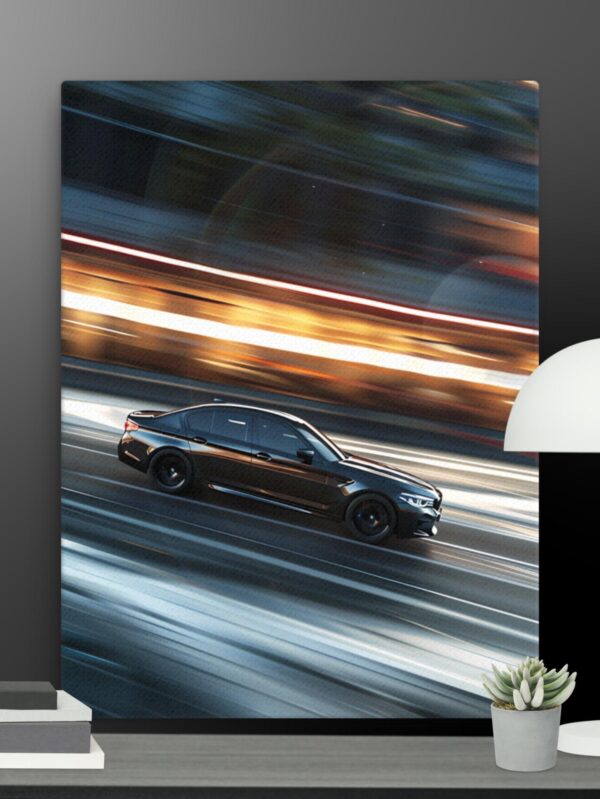Speeding car collection scene canvas - 18×24