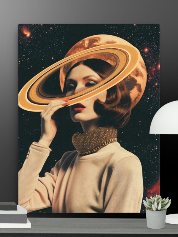 Woman in space canvas - 18×24