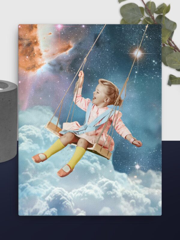 Toddler on a swing canvas - 18×24