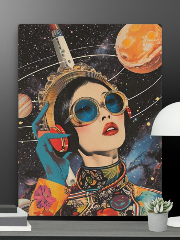 Woman in space canvas - 18×24