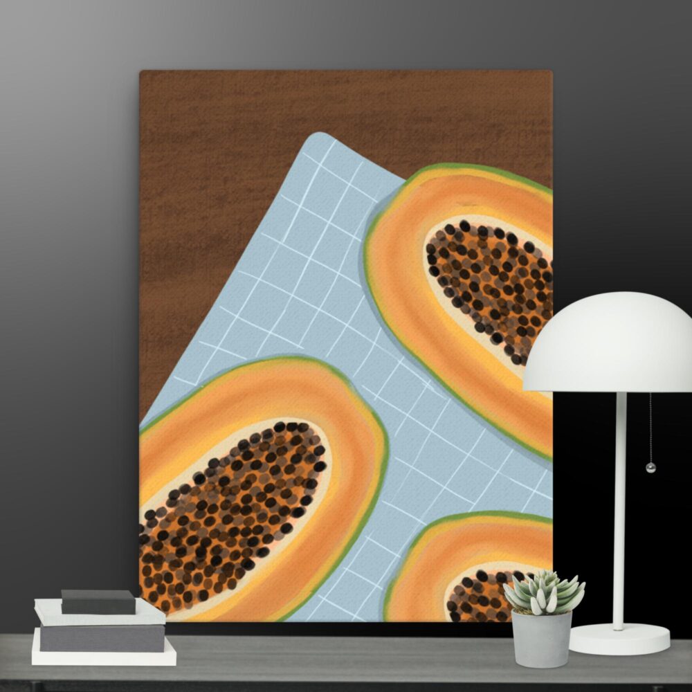 Contemporary papaya canvas - Image 5