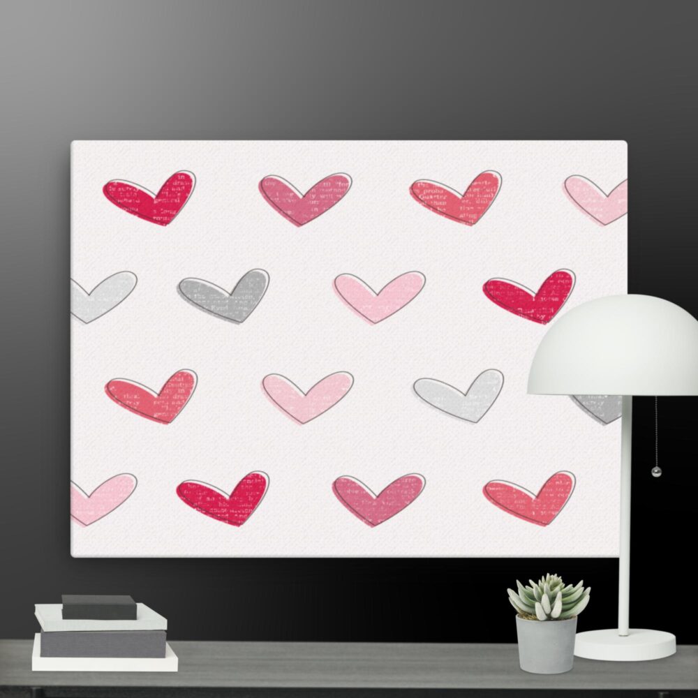 Love hearts canvas - Image 5