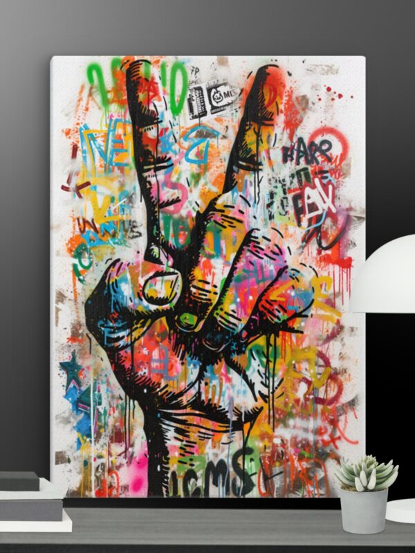 Peace Out Pop Art Canvas - 20×28