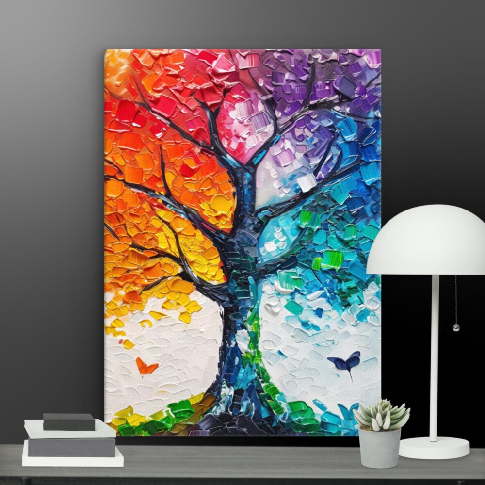 The Colourful tree canvas - Image 9