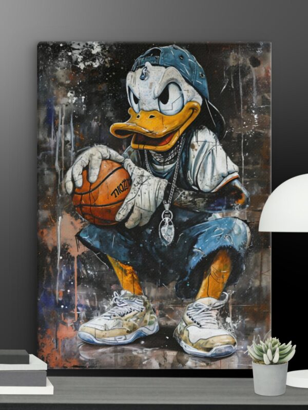 Donald Duck Basketball Pop Art canvas - 20×28