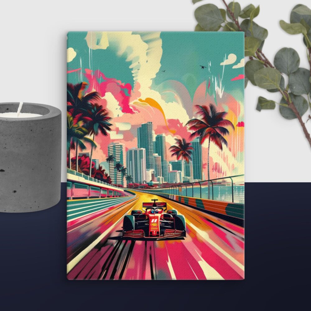 Colourful Racing Car canvas - Image 7