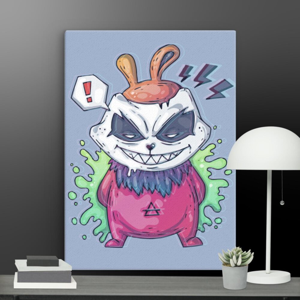 Funny smiling panda canvas - Image 9